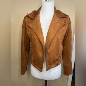 Philosophy CAMEL brown faux suede MOTO JACKET - size XS - perfect for FALL!
